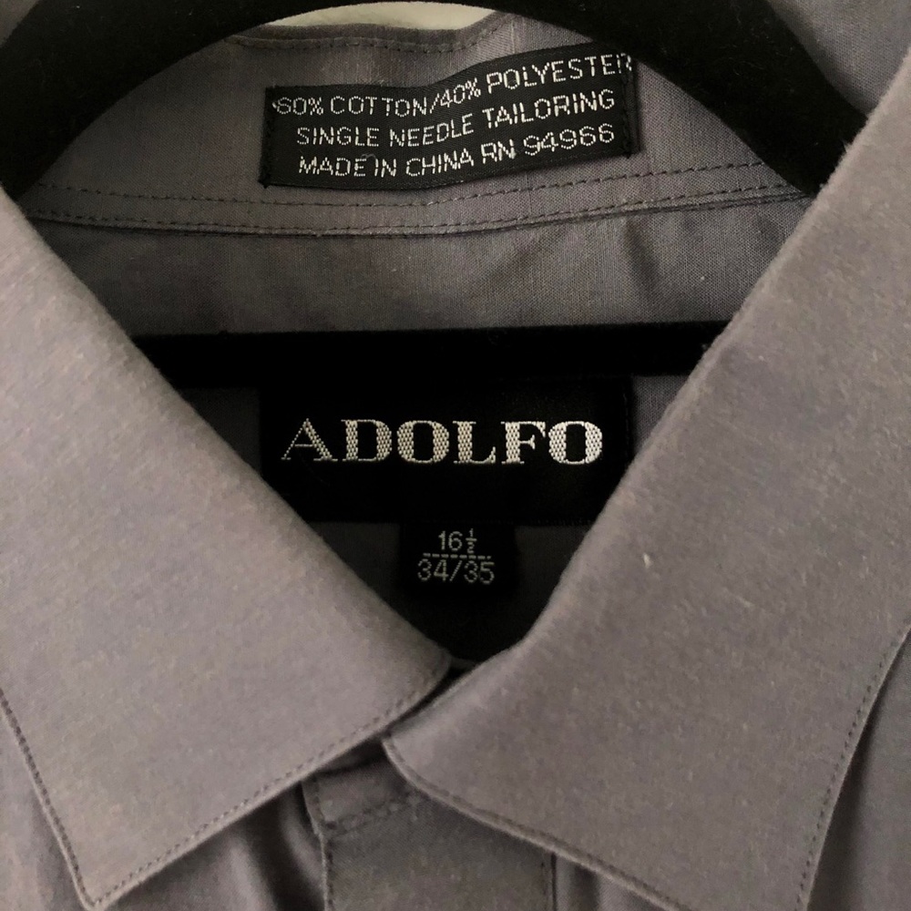 Adolfo Grey Dress Shirt